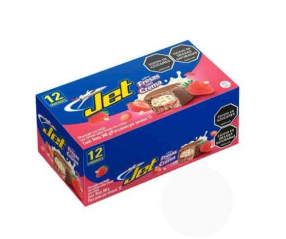 Chocolatina Jet Fresas con Crema